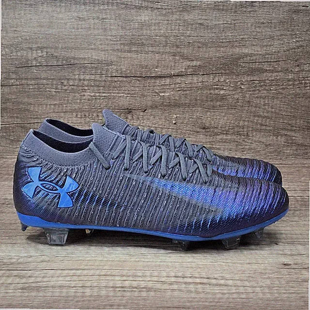 Under Armour Shadow Elite 3 FG Men's Sz 9.5 Gray Blue Soccer Cleats (3028288-026