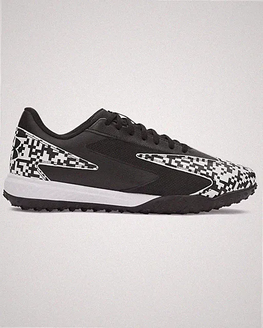 Under Armour Shadow Turf 3 Soccer Shoes Black White Mens Size 8.5