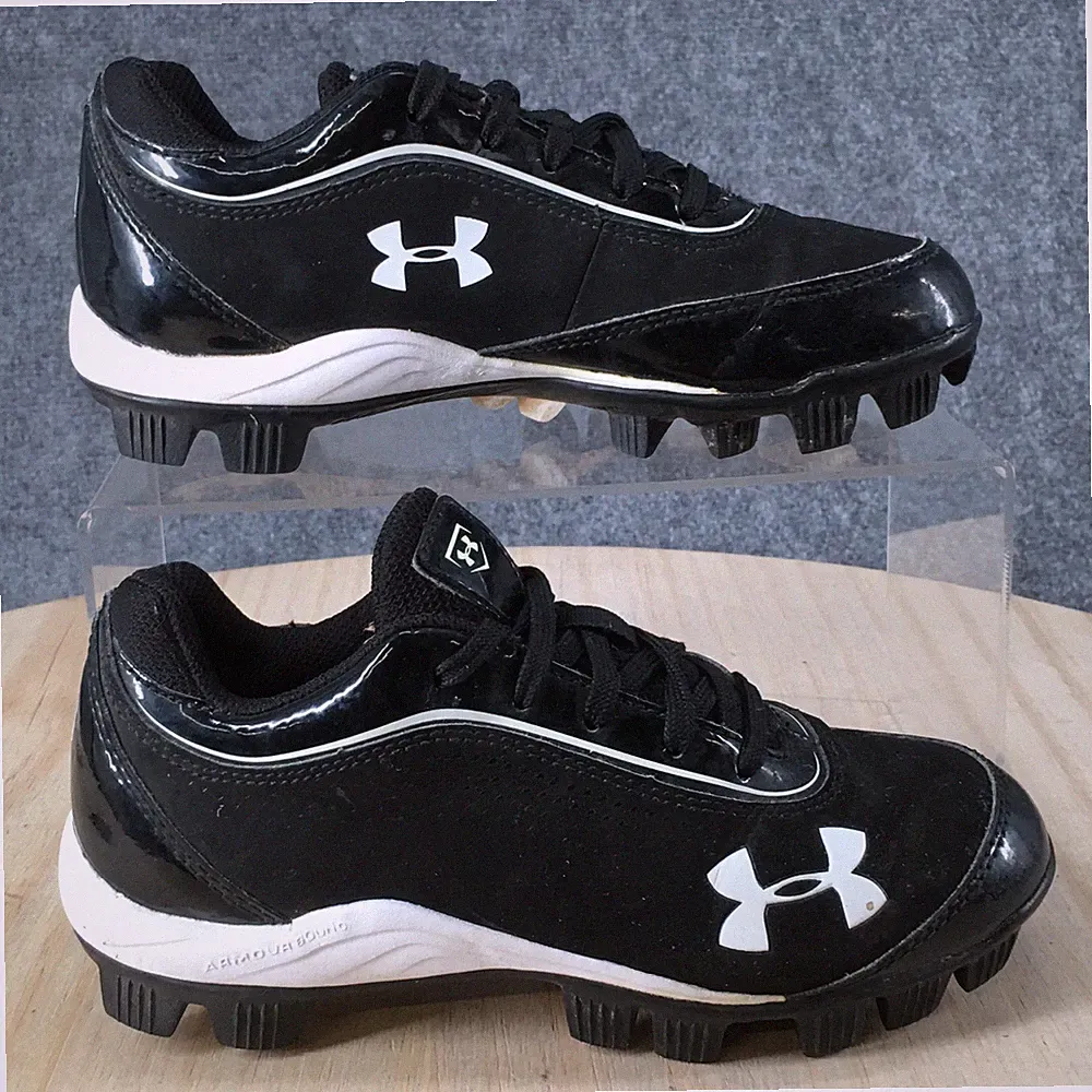 Under Armour Shoes Youth 1.5 Soccer Cleats Lace Up Sneakers 1229848-011 Black