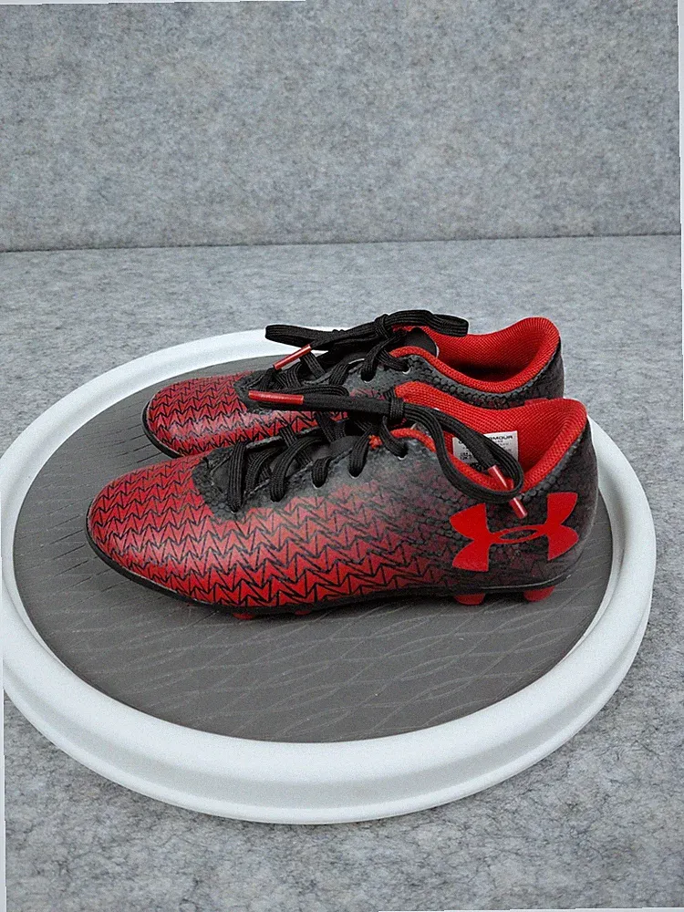 Under Armour Soccer Cleats Black Red Youth 12K Kids