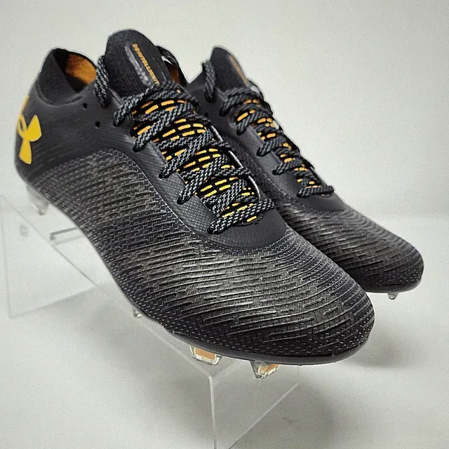 Under Armour Soccer Cleats Mens 7 Black Orange Shock Shadow Pro Firm Ground