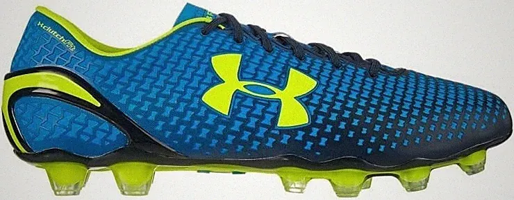 Under Armour Speed Force FG JR Soccer Cleats Electric Blue Yellow US Size 3.5Y