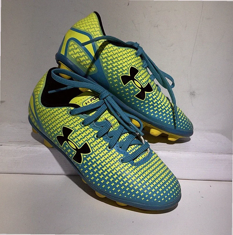 Under Armour Speed Force Youth Soccer Cleats Yellow/Green Size 12k