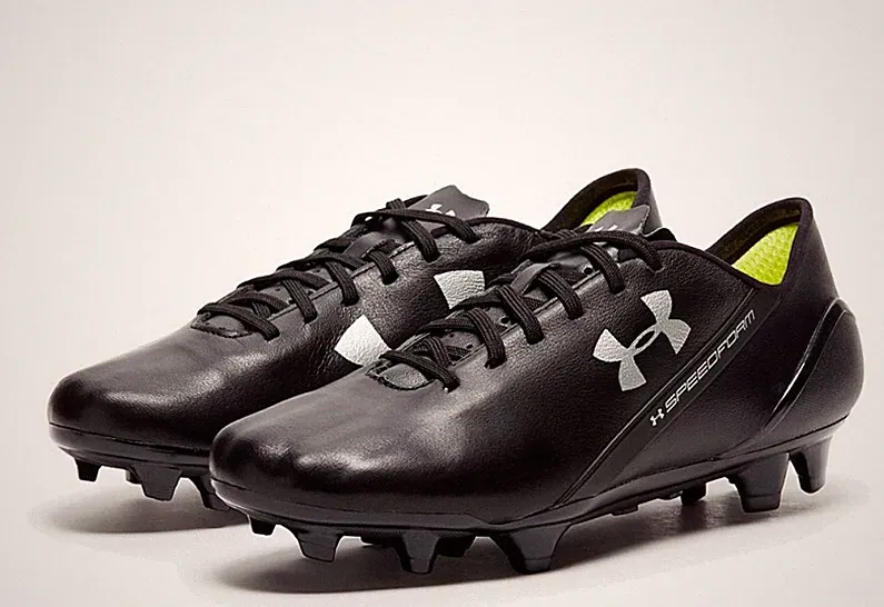 Under Armour Speedform CRM Leather FG Double Black Soccer Cleats Mens BONUS 7.5