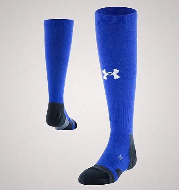 Under Armour Team Sports Soccer Over Calf Socks, Youth 13.5-4.5, Royal Blue S8