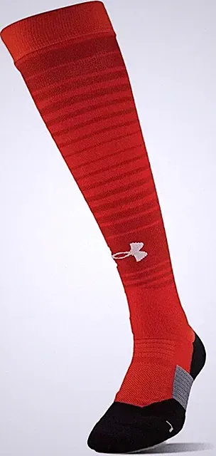 Under Armour Team Sports Soccer Over Calf Socks, Youth Shoe Size 1-4, Red S9