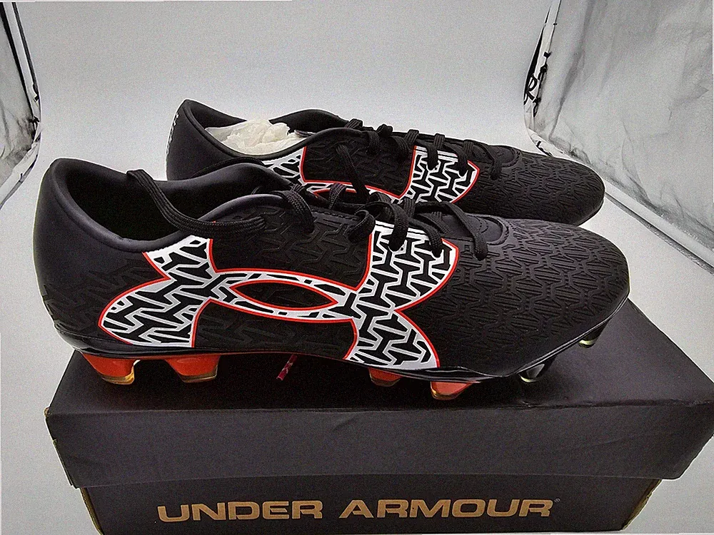 UNDER ARMOUR UA Core SPEED Force 2.0 FG Black/Oran Soccer Cleats NEW Mens Sz 10