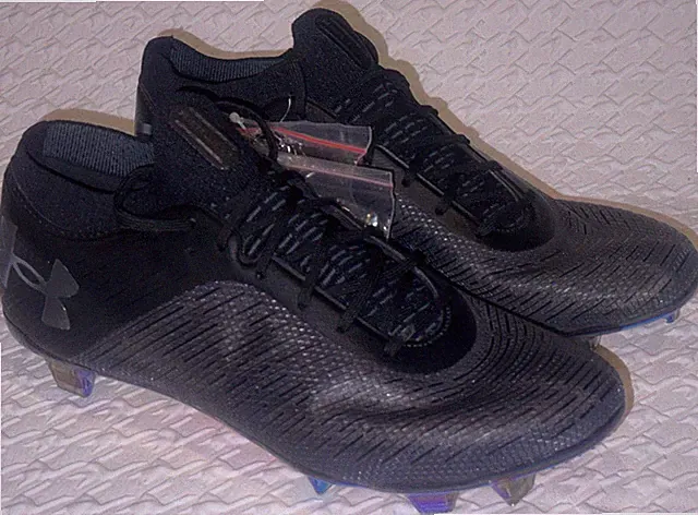 UNDER ARMOUR UA Shadow Pro FG Triple Black Soccer Cleats NEW Mens Sz 8