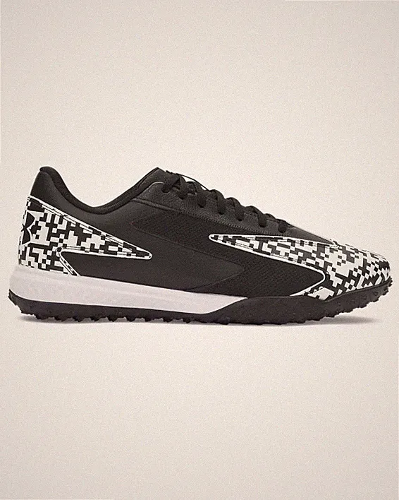 Under Armour UA Shadow Turf 3 Men’s Soccer Turf Shoes Black White 003 Size 6