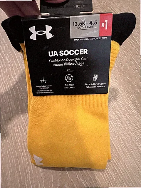 Under Armour UA Soccer Socks OTC Cushioned Over the Calf Youth Size L YLG