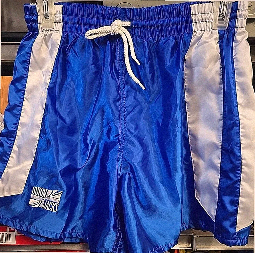 Union Jacks Soccer Shorts/ Blue/White/Adult Size Medium/100% Nylon/
