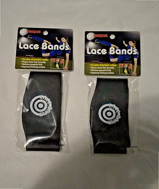 Unique Sports Lace Bands Cleat Lace Covers Black (2-Pack)