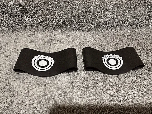 Unique Sports Soccer Shoe Lace Cover Bands Black (Pkg contains 2 bands) Open