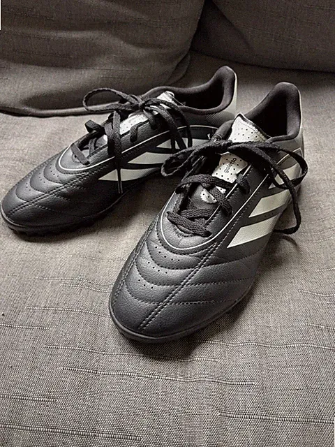 Unisex Adidas Youth Goletto Ix Turf Soccer Cleats Black Sz 6 EUC!