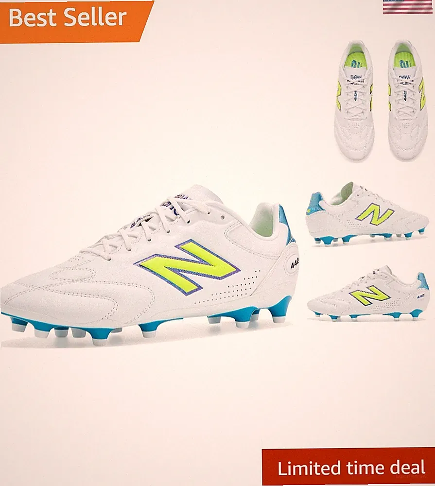 Unisex Adult 442 Pro FG V3 - Professional Soccer Cleats in White/Alkaline Green