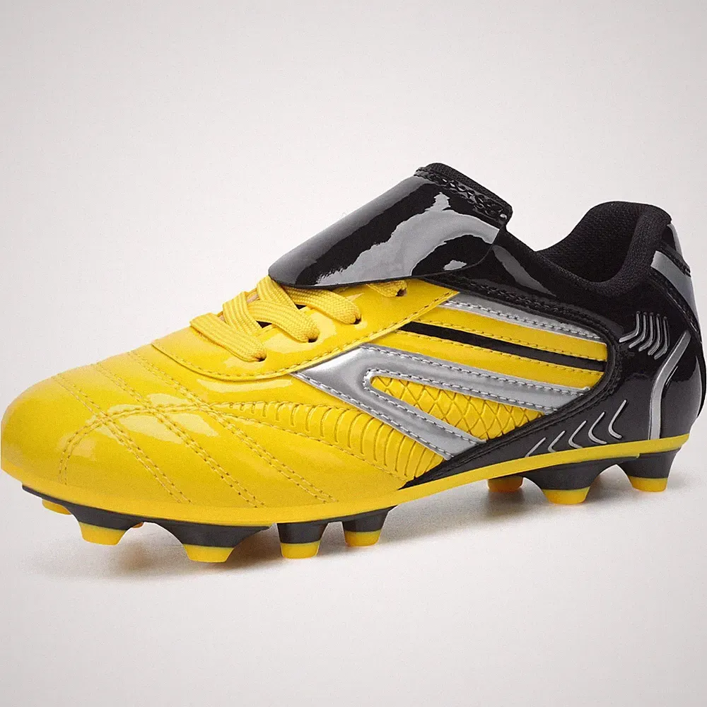 Unisex-Firm/Multi Ground Soccer Cleats Boys Athletic Soccer Cleats Girls Yell...
