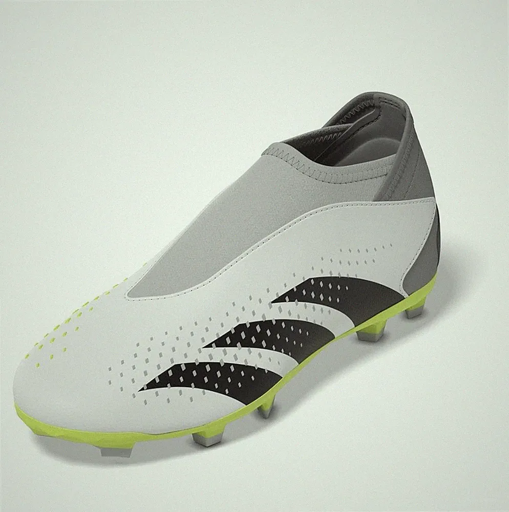 Unisex Kids Adidas Size 2 Predator Accuracy .3 LL FG White/ Black/Grey IF2265
