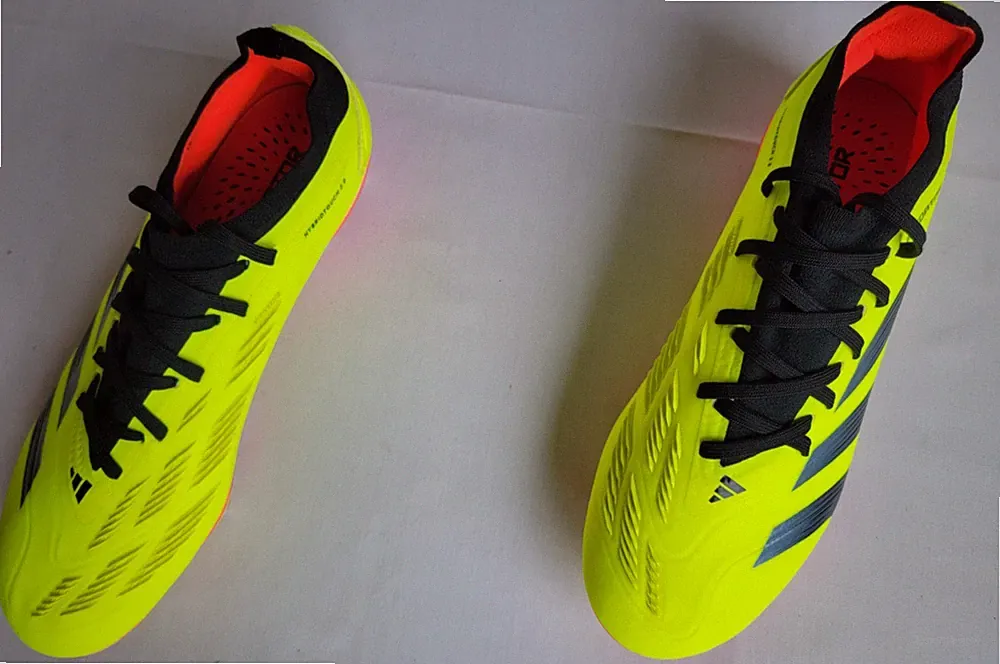 Unisex Size 7M/8W Solar Yellow Black Adidas Predator Pro FG Soccer Cleats IG7776