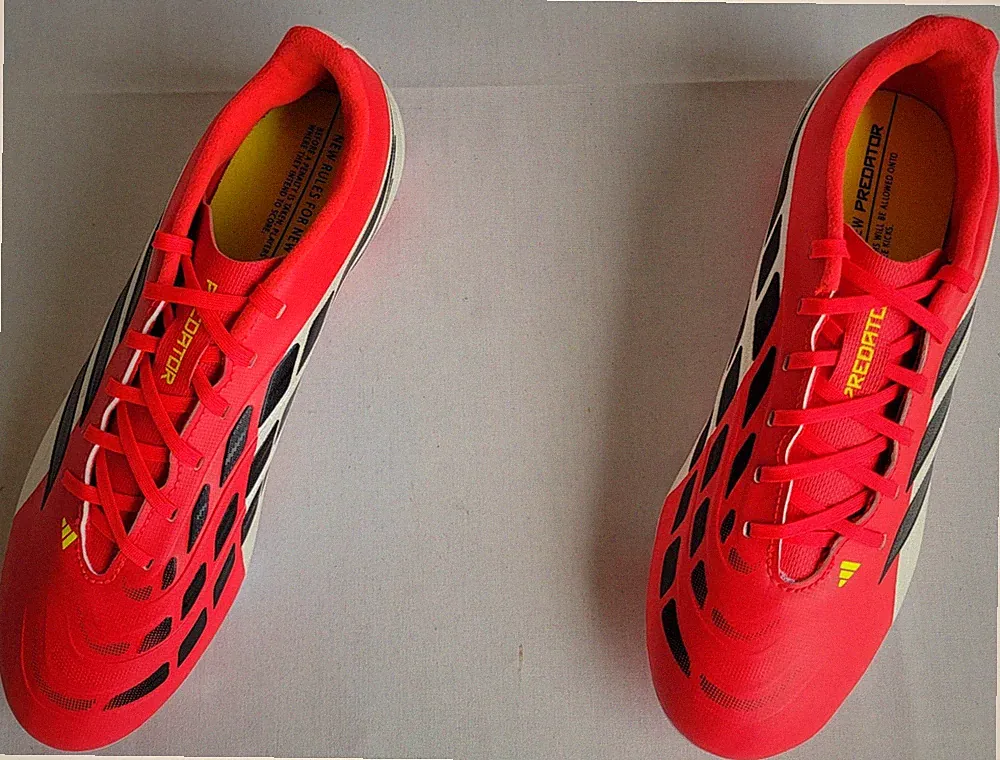 Unisex Size 7Men/8Wmns Red/White/Black Adidas Predator Club FG/MG Soccer Cleats