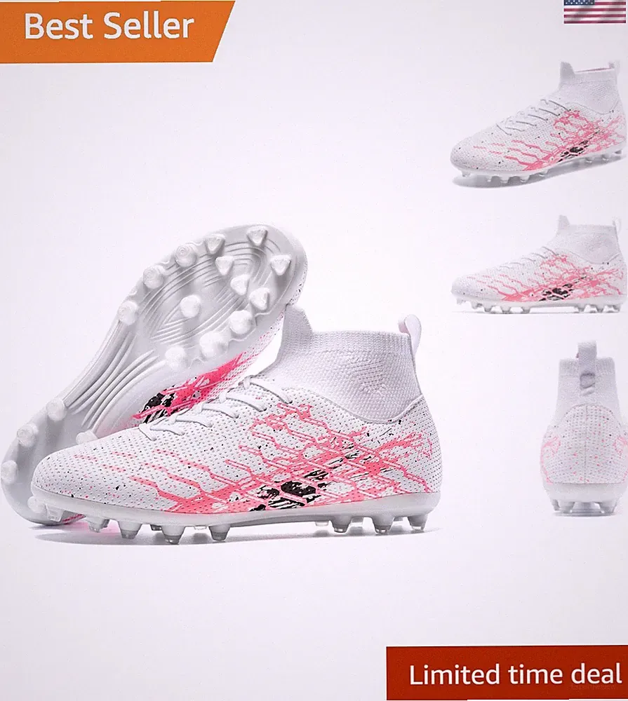 Unisex Soccer Cleats Lightweight No-Tie Lacing System Multi-Surface Football...