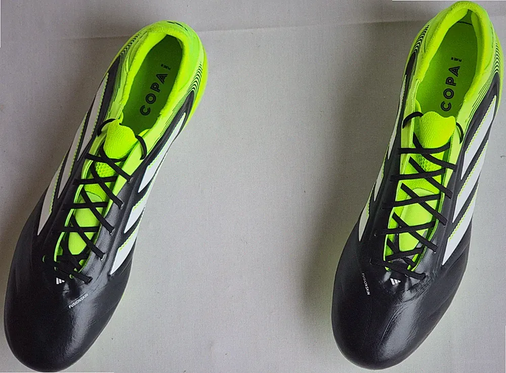 Unisex Sz 10M/11W Black/Lemon Adidas Copa Pure 3 Elite Leather FG Soccer Cleats