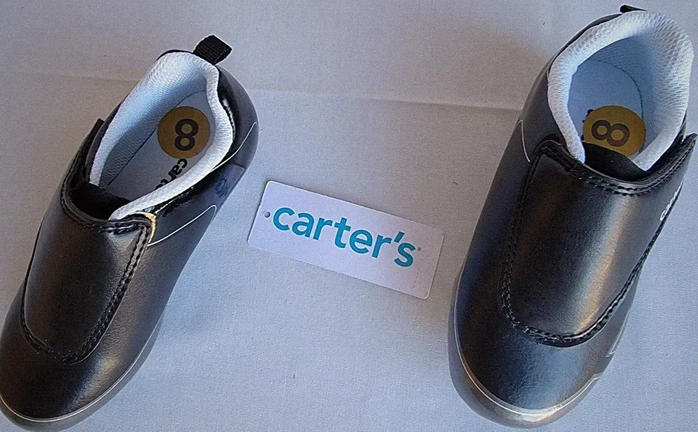 Unisex Toddlers Size 8 Black Grey Carter's Fica Soccer Cleats