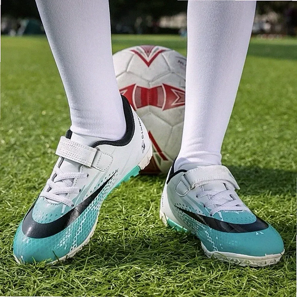 Unisex Youth/Adult Soccer Cleats Hook & Loop Football Shoes Size US 6.5/EU39