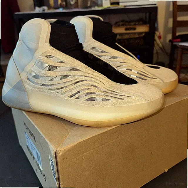 US 11.5 Adidas Yeezy QNTM Men's Mist Slate Tan Black Boost Sneakers