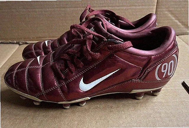 US 9 Nike Total 90 III FG Red Burgundy Air Zoom Pro 308231 Soccer Shoes Cleats