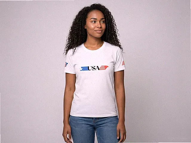 US Stars and Stripes Women's Soccer T Shirt