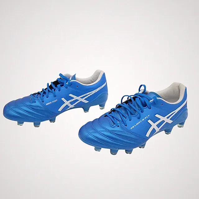 US8 ASICS DS LIGHT X-FLY 5 1101A047 400 Directoire Blue White Soccer Cleats