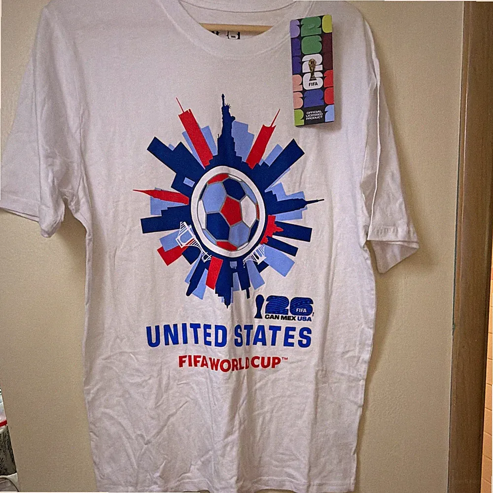 USA FIFA World Cup Officially Licensed Soccer Shirt, 2026 Size M, White/Blue/Red