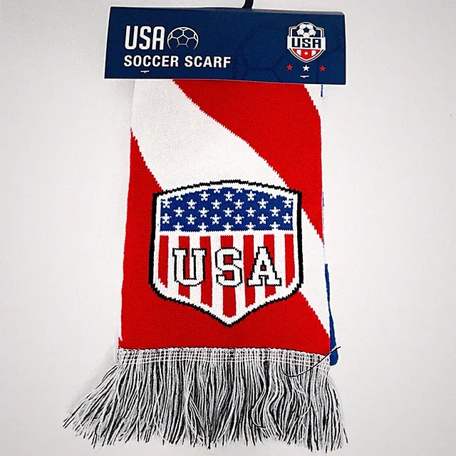 USA Soccer Scarf Stars & Stripes Red White Blue USMNT Supporter Fan Gear NEW