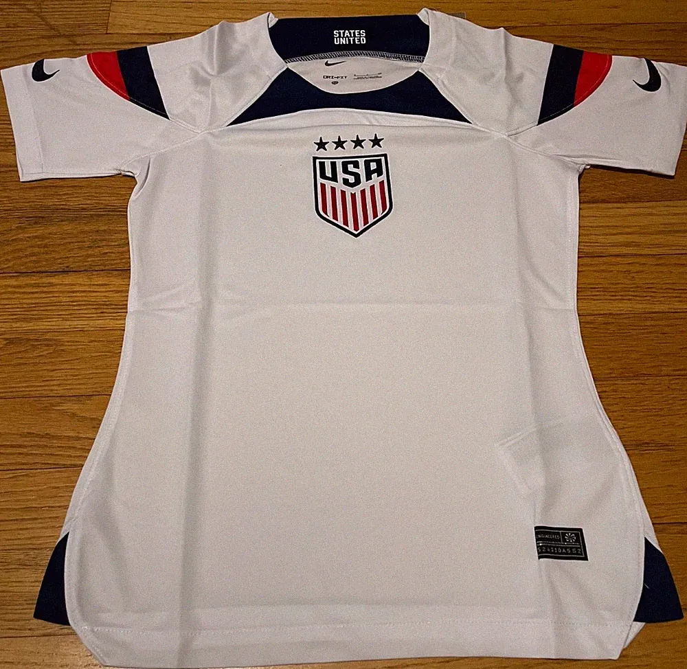 USWNT White Soccer Jersey Woman's Medium/ Slim
