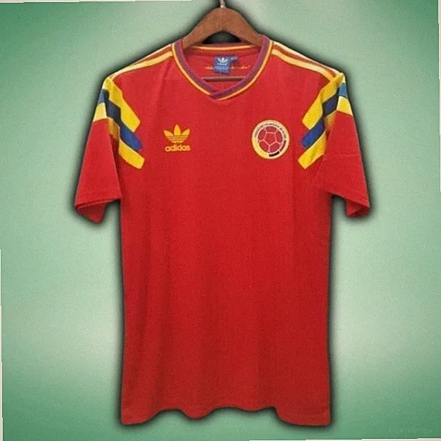 VALDERRAMA #10 COLOMBIA 1990 Retro World Cup Red Soccer Jersey
