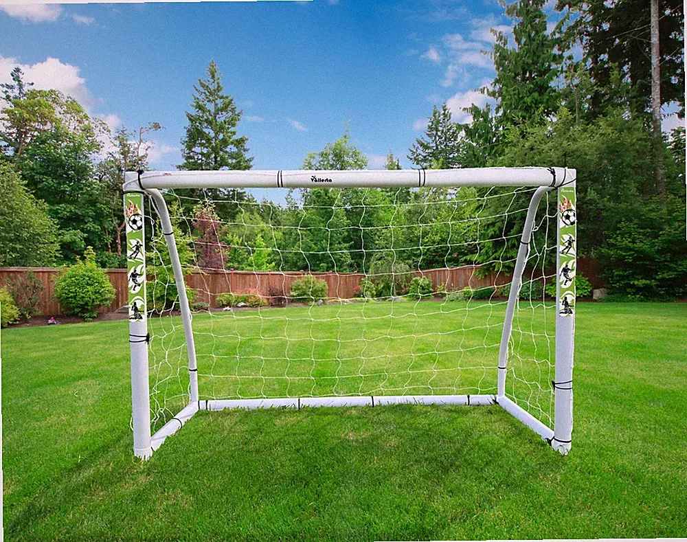 Vallerta® 12 X 6 Ft. 62MM Diameter PVC Frame Soccer Goal with 4mm NET