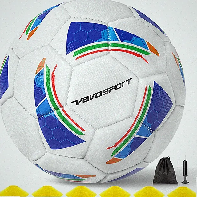 VAVOSPORT Soccer Ball Set – Official Size 3, 4, 5 Soccer Balls with Pump & 6...