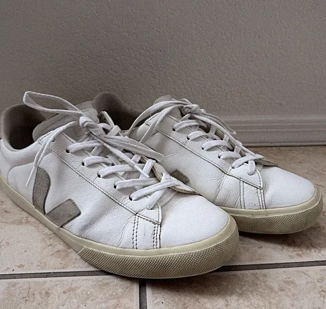 Veja Men's Campo Leather Shoes White US 12 Athletic Training Sport Sneakers Work