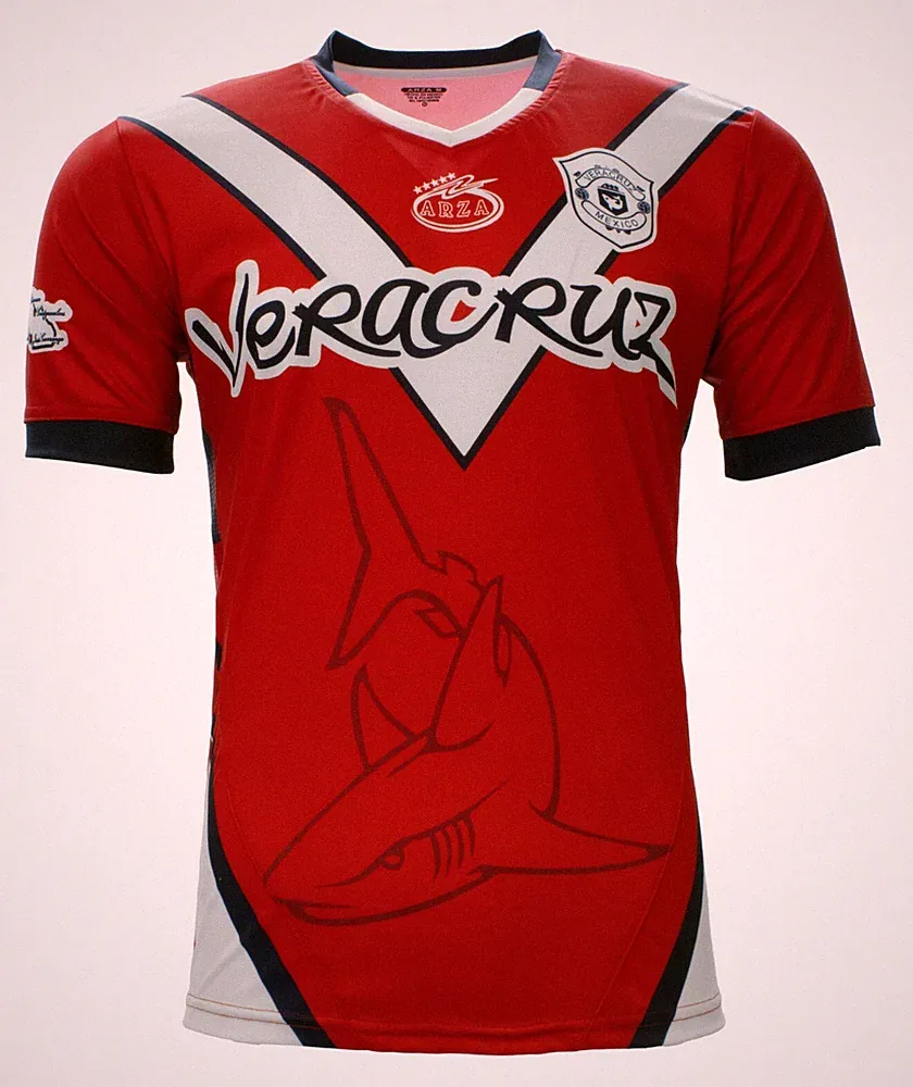 Veracruz Soccer Jersey Red Mexico Football Shirt Men's 100% Polyester Fan Tee