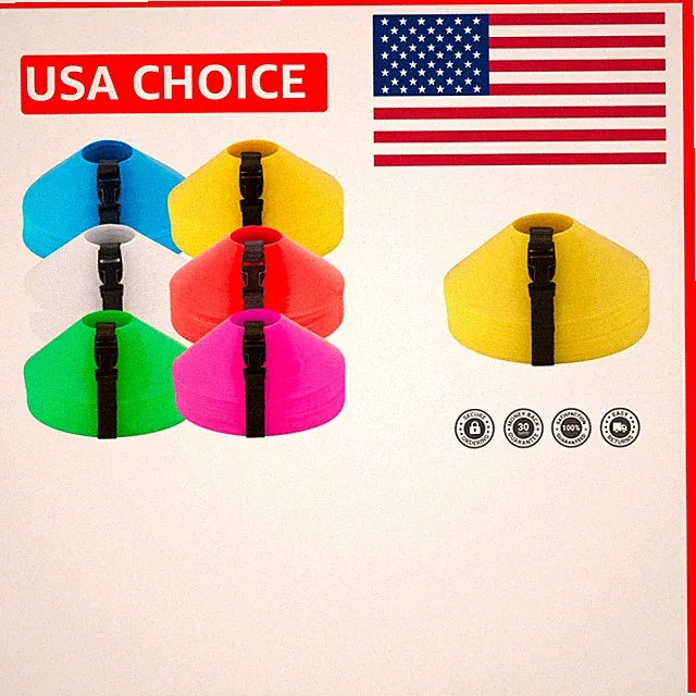 Versatile 25-Pack Agility Cones – Ideal for Soccer, Football, and More – 2" Tall