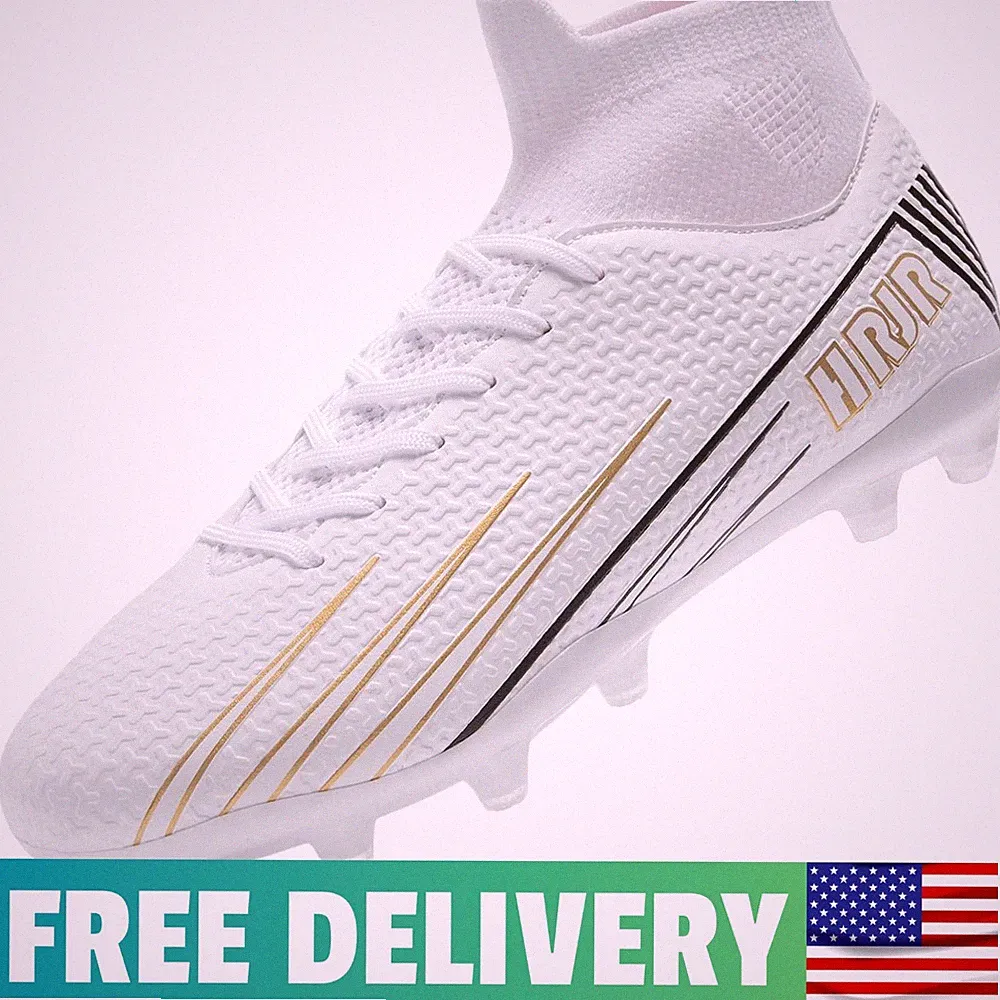Versatile Men's Soccer Cleats - Durable Rubber, Comfortable Knit Construction