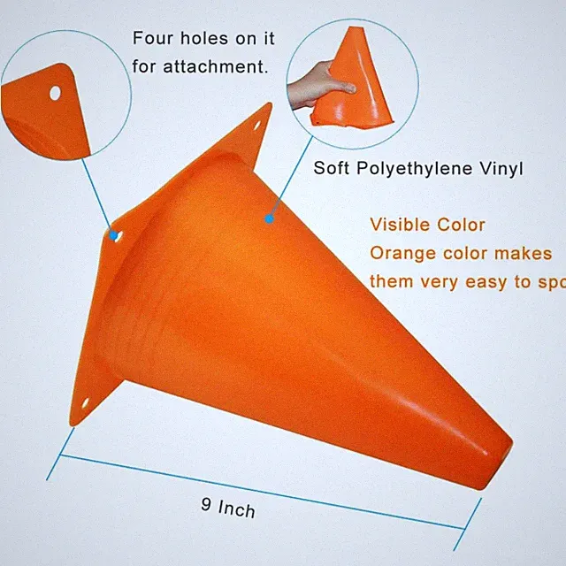 Versatile Traffic Cones for Outdoor Events - 15 Pack