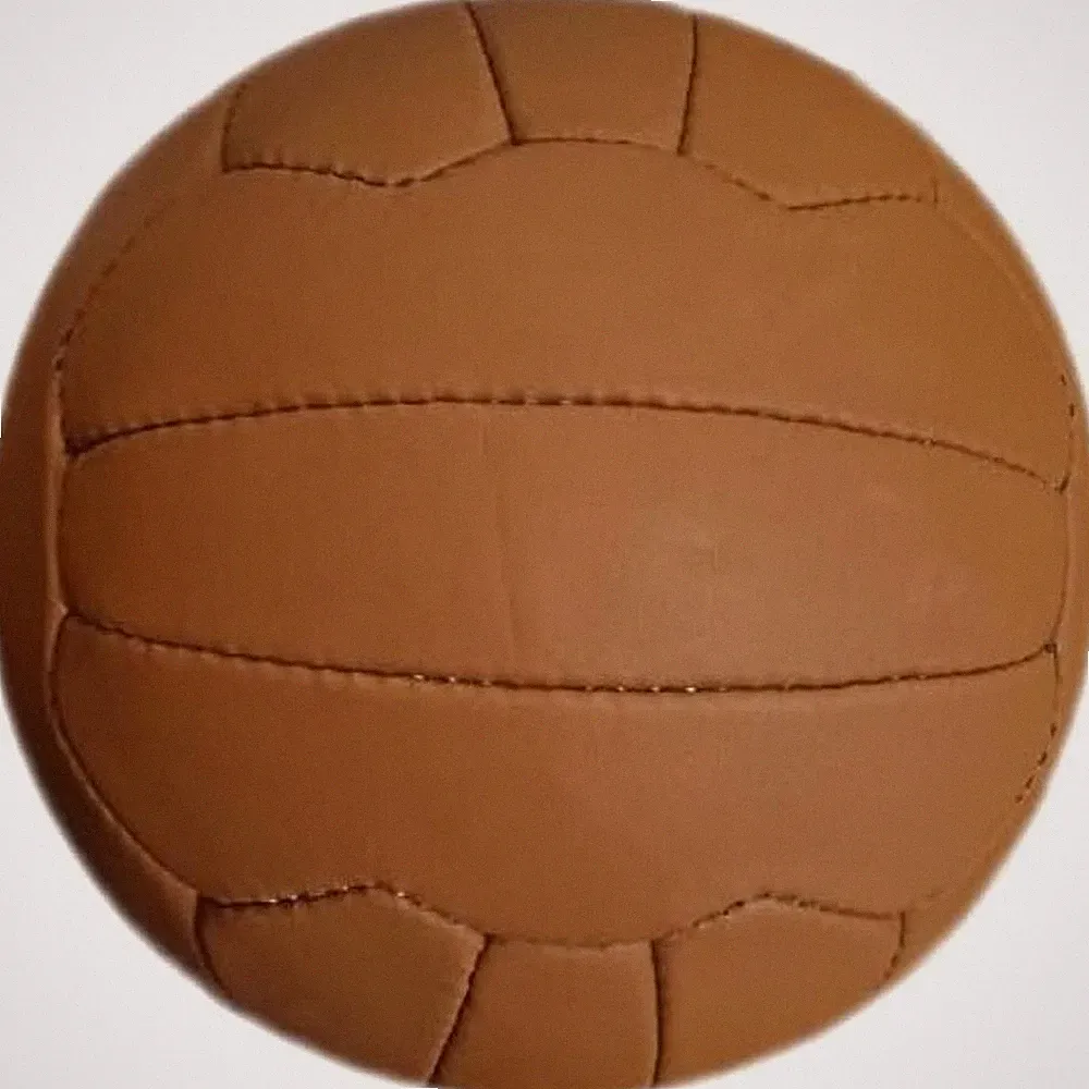 Vintage 1966 PU Leather Soccer Ball Football - Light Brown