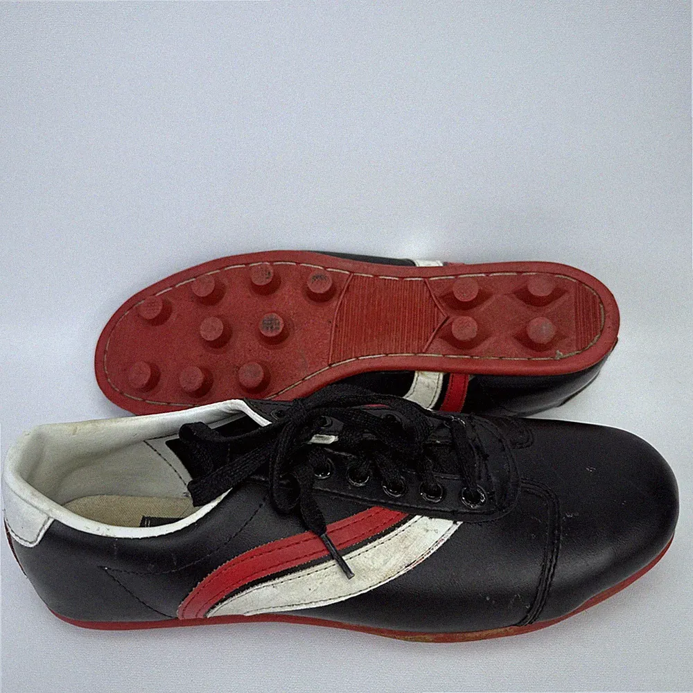 Vintage 1980’s Rawlings X90F Black Leather Soccer Cleats Men’s 7.5. Lightly Used