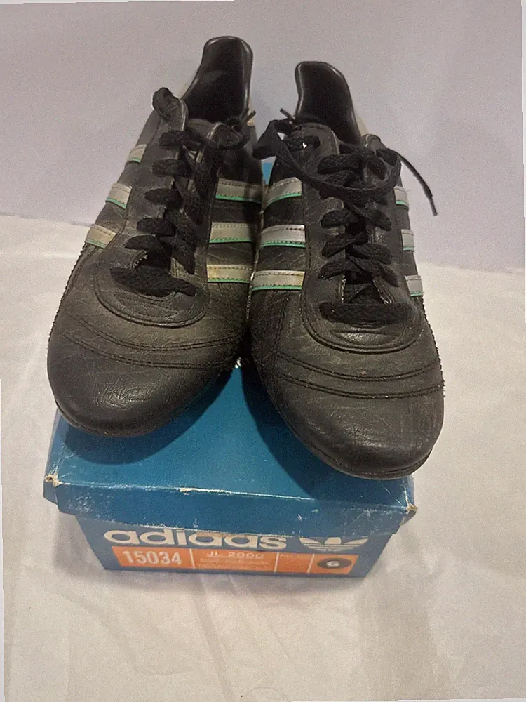 Vintage 1980s-1990s Adidas JL 2000 Kids Soccer Cleats W/ Box Size 6 Taiwan 15034