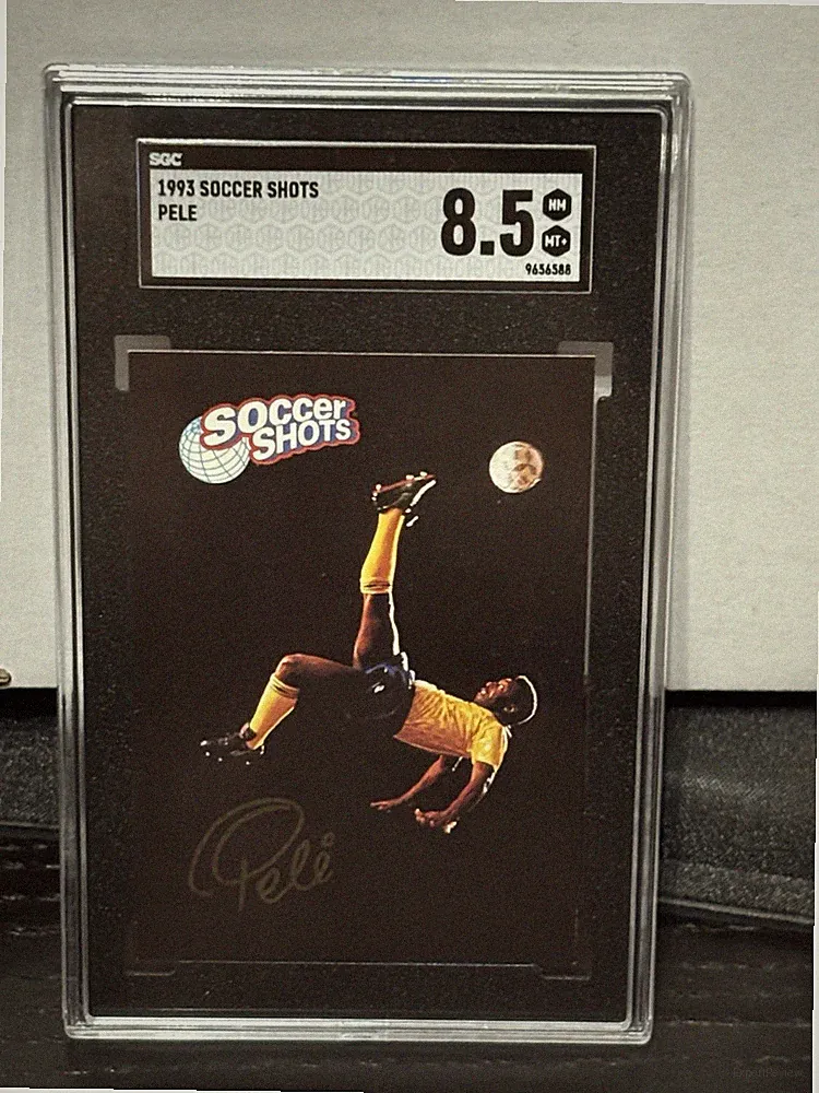 Vintage 1993 PELE Soccer Shots SGC 8.5 NM-MT+ Brazil RARE Promo Futbol Card Vtg