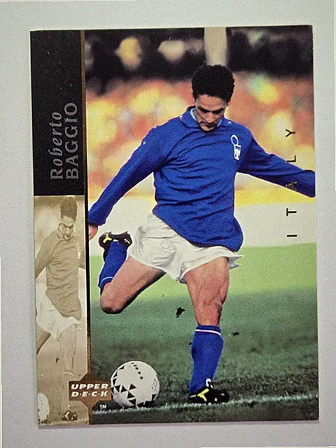 Vintage 1994 Roberto Baggio Italy Upper Deck World Cup USA 94 Card #1 Juventus