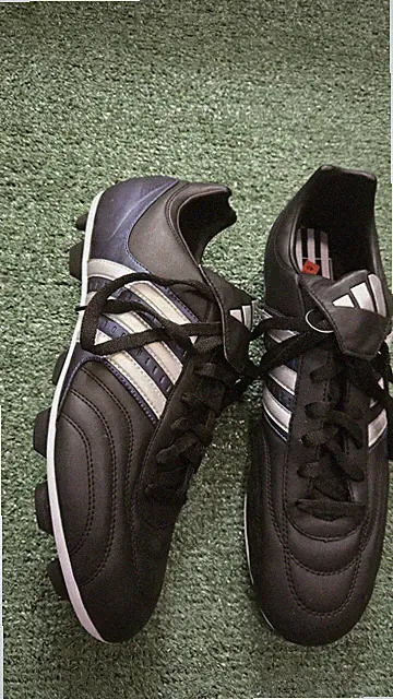 Vintage 2002 Adidas Gammanova 2H Black Silver Soccer Cleats Size 11.5 DS