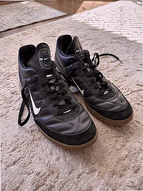 Vintage 2004 Nike Air Tiempo Pro Indoor Soccer Shoes 176003-014 Men 11 US Black