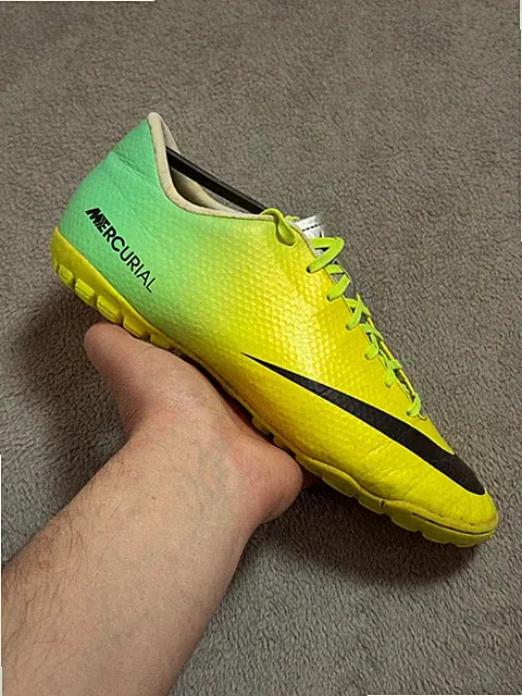Vintage 2013 Nike Mercurial Victory IV TF Turf Soccer Shoes EUR 42.5 US 9 UK 8